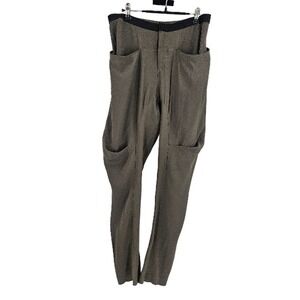 Maria Cornejo Trouser Pants Green Black Slouchy Asymmetrical Pockets Avant Sz 4